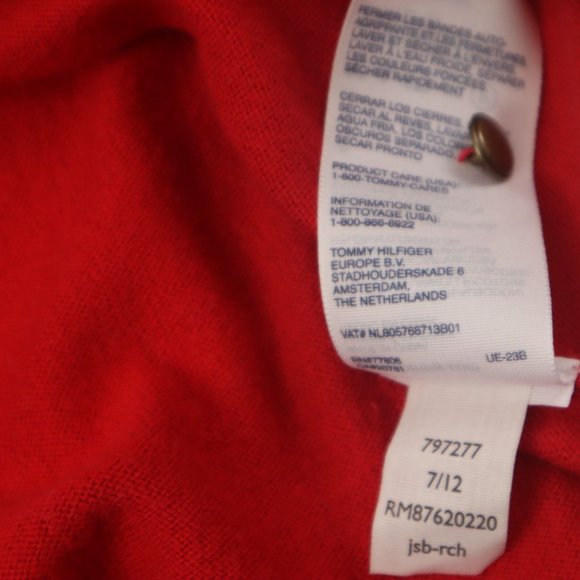 tommy hilfiger red bow sleeve XL Cardigan sweater - Picture 11 of 11